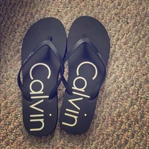 Calvin Klein flip flops